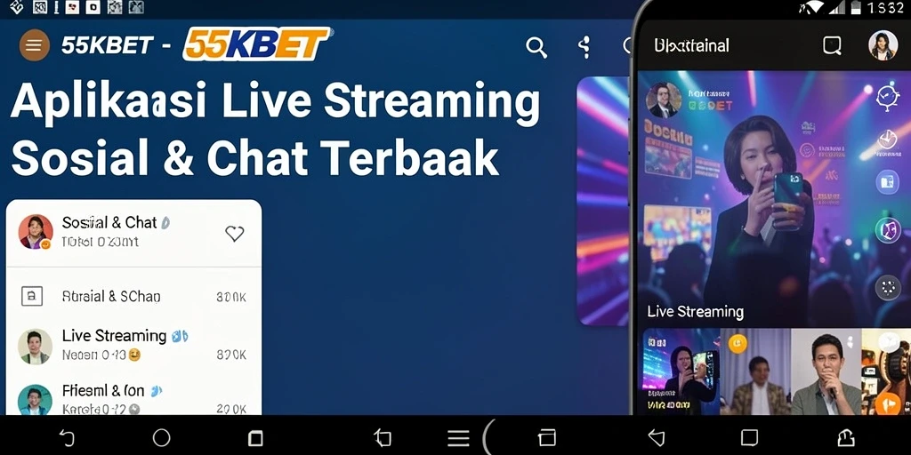 Antarmuka Live Streaming 55KBET yang interaktif dan menarik.