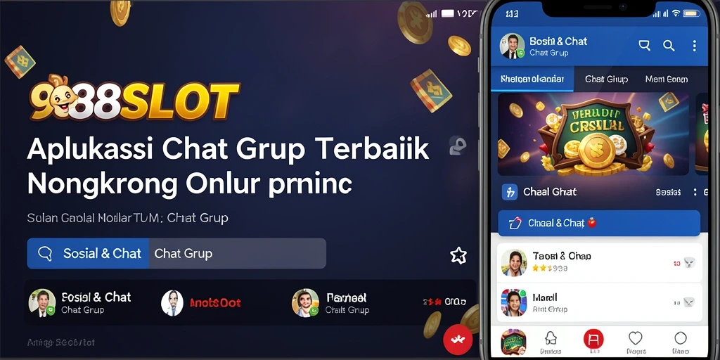 Tampilan antarmuka utama 988SLOT untuk grup chat.