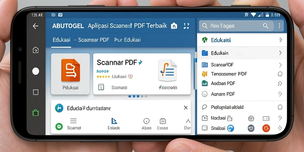 Antarmuka sederhana dan fungsional dari aplikasi Scanner PDF ABUTOGEL.