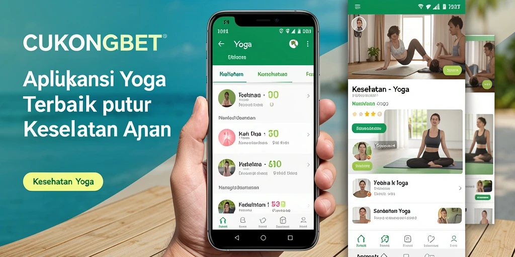 Antarmuka CUKONGBET yang ramah pengguna dan menarik untuk yoga.