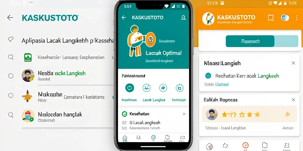 Tampilan antarmuka KASKUSTOTO untuk pelacakan langkah yang intuitif.