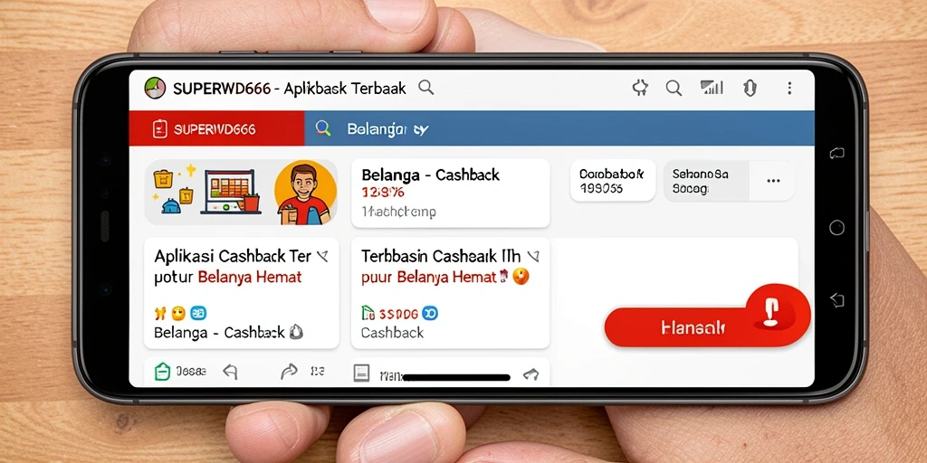 Antarmuka aplikasi SUPERWD666 yang mudah digunakan untuk mendapatkan cashback.